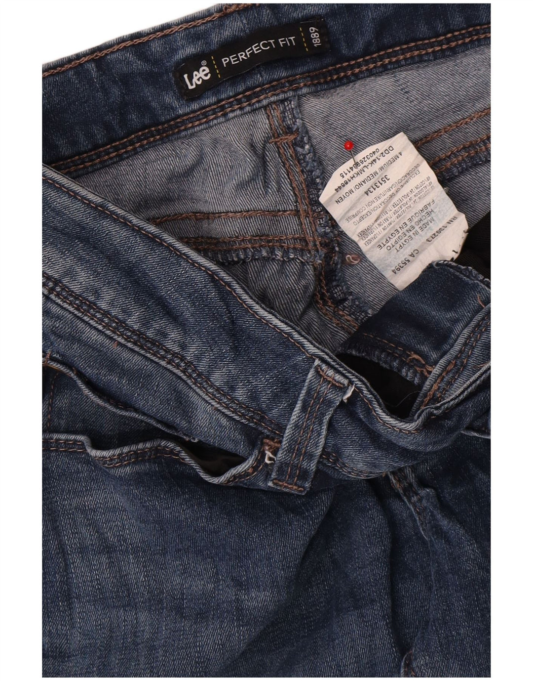 Jeans dritti da donna Lee US 4 piccoli W28 L30 cotone blu