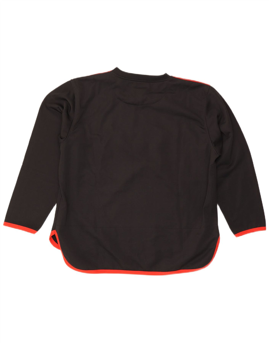 VINTAGE Tuta da uomo pullover Top grande poliestere color block nero