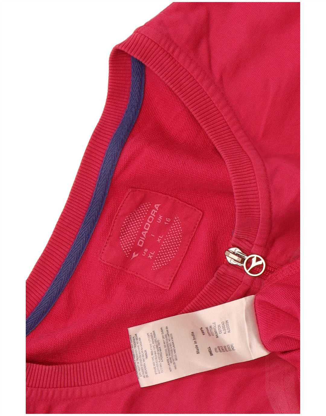 Giacca da ginnastica oversize con grafica Diadora da donna UK 16 Large Rosa