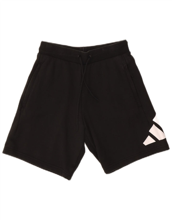 ADIDAS Mens Graphic Sport Shorts Small  Black Cotton