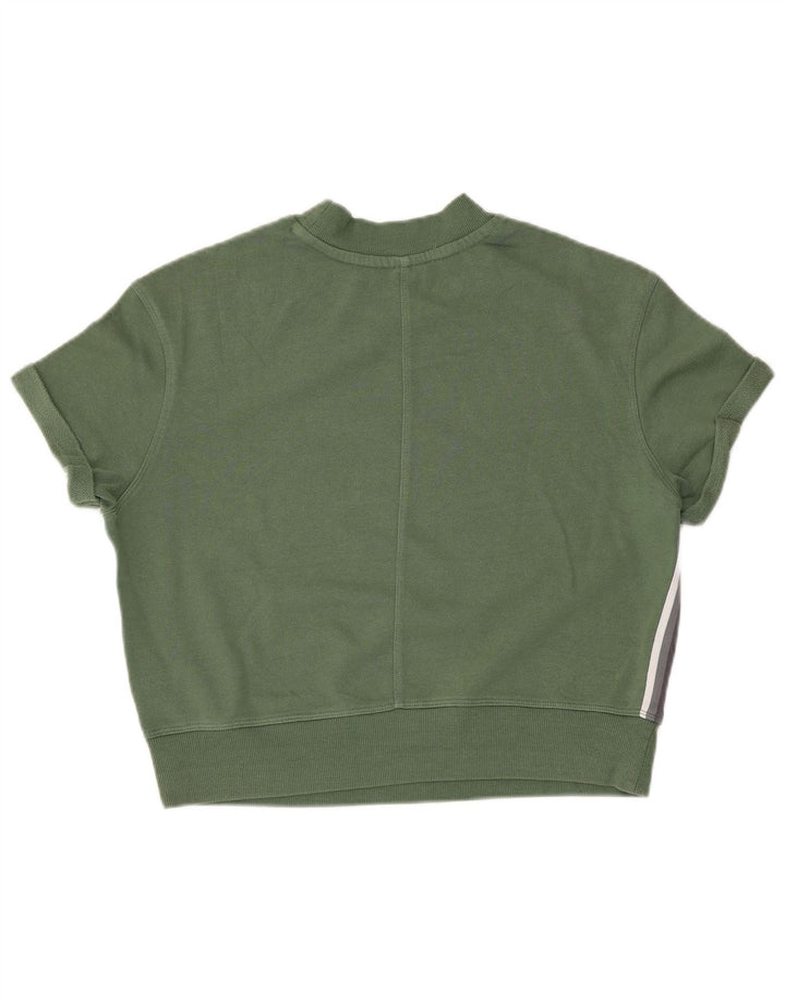 Felpa grafica oversize da donna Calvin Klein, maglione UK 10 piccolo verde