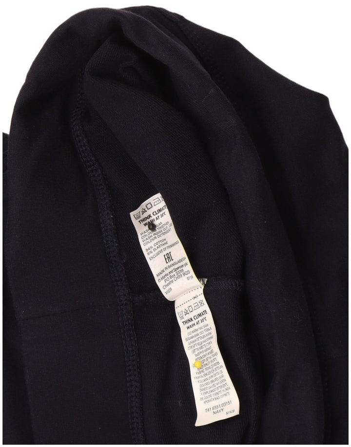 Pantaloni da tuta da donna Marks & Spencer UK 12 cotone blu navy medio