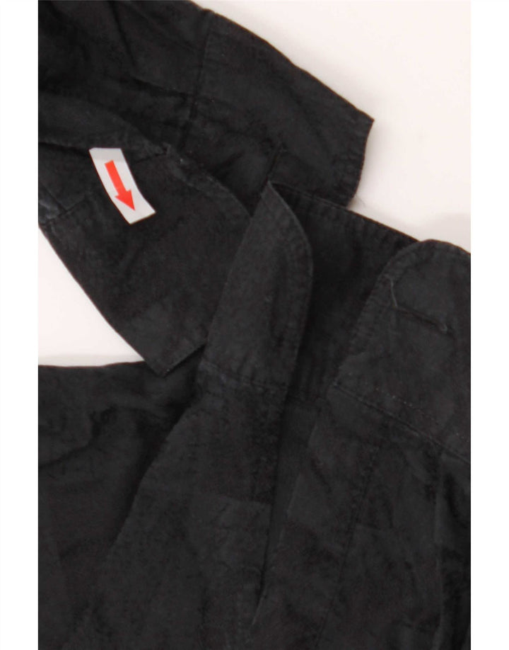 Camicia da uomo Haupt taglia 38/40 media in viscosa blu navy
