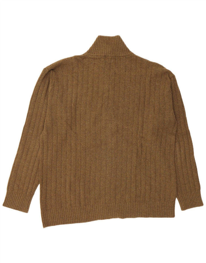 Maglione cardigan da uomo Kappa 2XL lana kaki