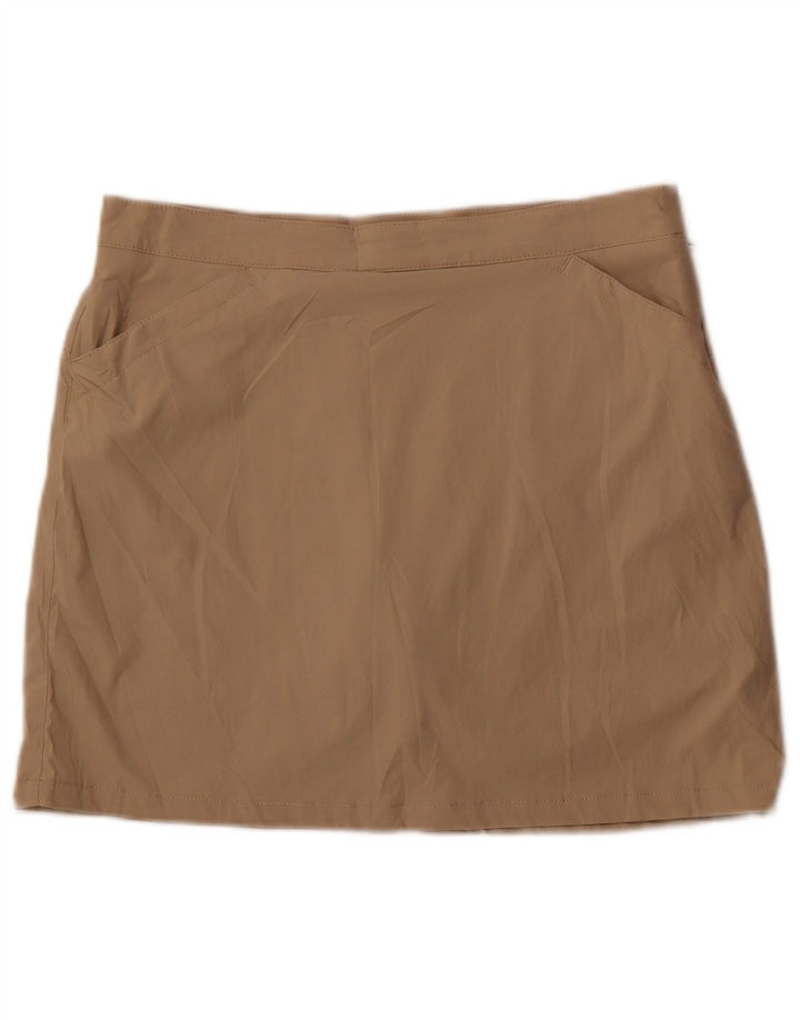 Gonna corta da donna Eddie Bauer US 8 nylon beige medio