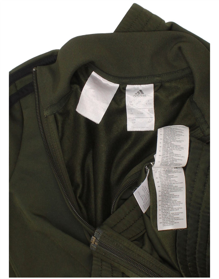 Giacca da tuta da ragazzo Adidas 9-10 anni in poliestere kaki