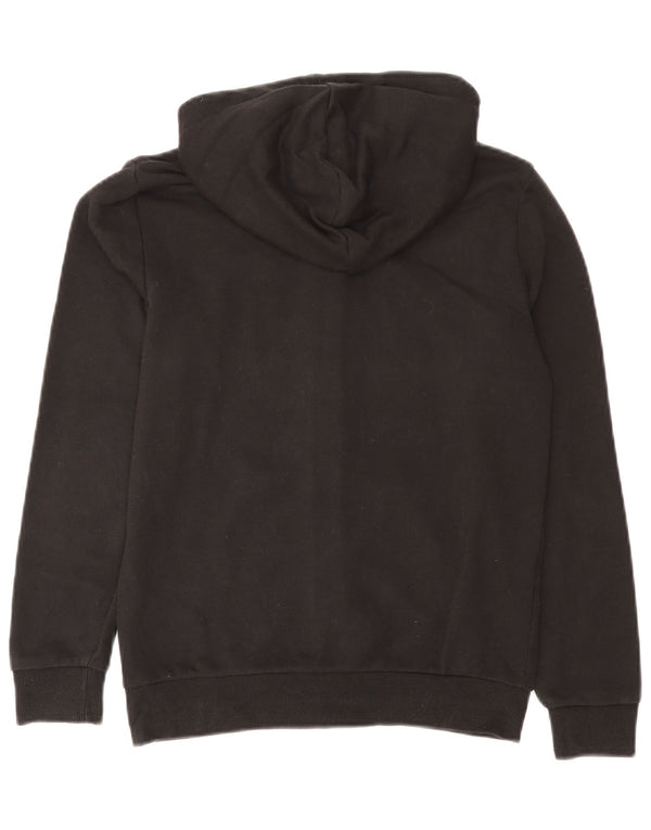 Felpa con cappuccio e zip grafica per ragazze Puma 13-14 anni nera