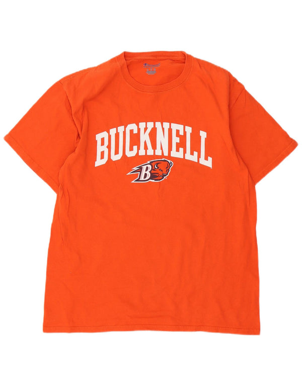 Maglietta grafica da calcio Champion Bucknell Bison da uomo, grande, arancione