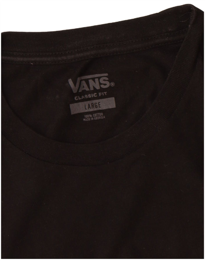 T-shirt da uomo Vans Classic Fit, taglia grande, in cotone nero