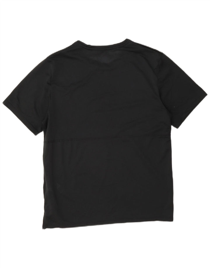 T-shirt Nike da uomo Dri Fit See Through, top in poliestere nero medio