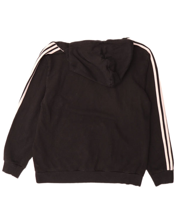 Felpa con cappuccio grafica da uomo Adidas XL in cotone nero