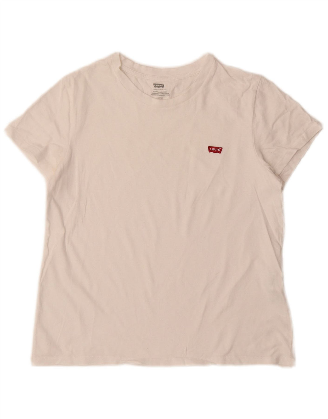 T-shirt da donna Levi's Top UK 10 piccola in cotone bianco