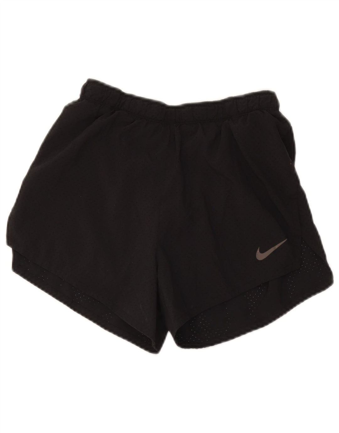 Pantaloncini sportivi Nike da donna Dri Fit UK 8 piccoli poliestere nero