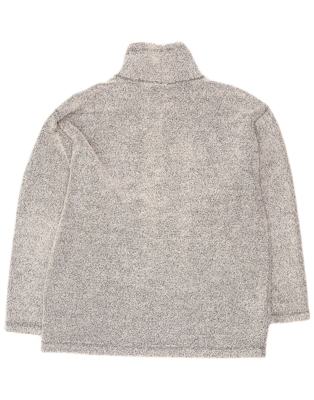 Top Reebok da uomo con zip e collo a maniche lunghe grigio medio chiazzato