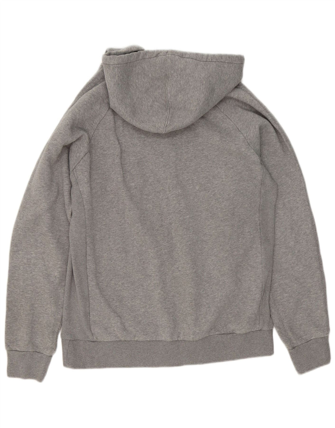 Maglione con cappuccio e zip da uomo Adidas in cotone chiazzato grigio medio