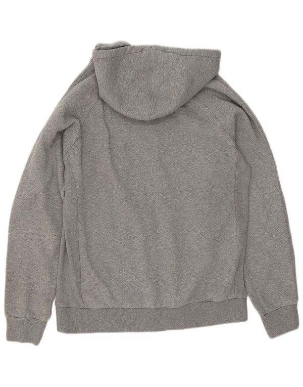 Maglione con cappuccio e zip da uomo Adidas in cotone chiazzato grigio medio