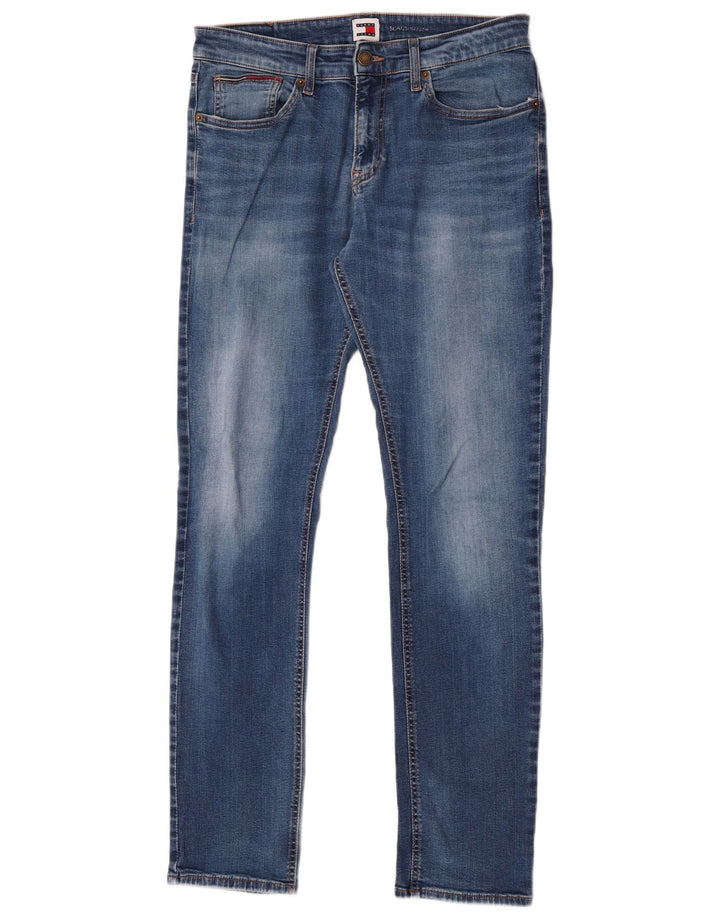 Jeans slim da uomo Tommy Hilfiger W32 L32 cotone blu