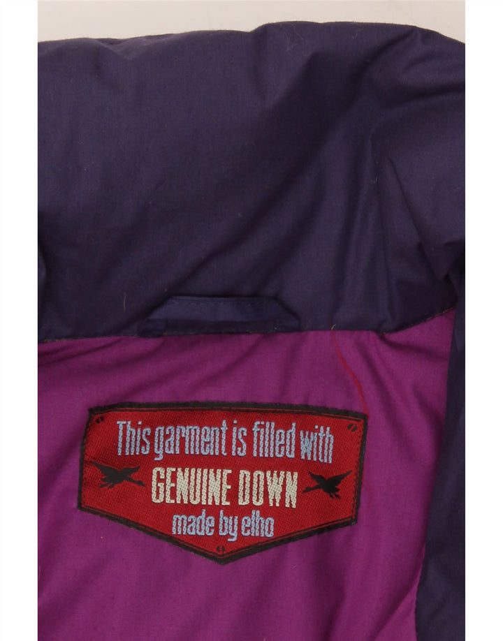 ELHO Mens Padded Jacket IT 50 Large Purple Polyester Vintage Elho and Second-Hand Elho from Messina Hembry 