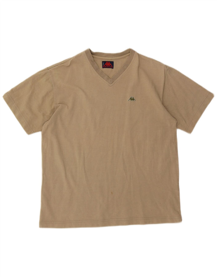 T-shirt uomo Kappa Top Large in cotone beige