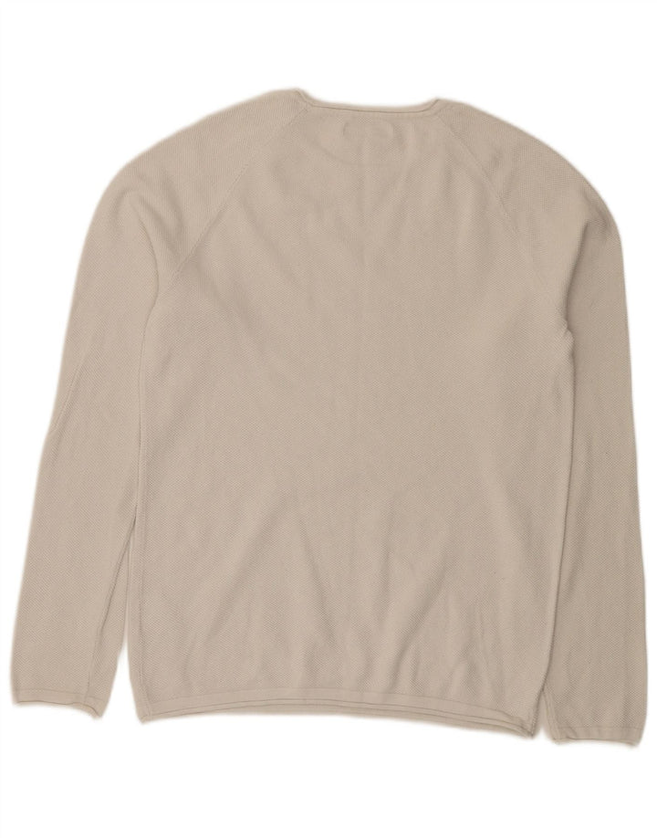 Jack & Jones Maglione da uomo con scollo a barca in cotone bianco medio