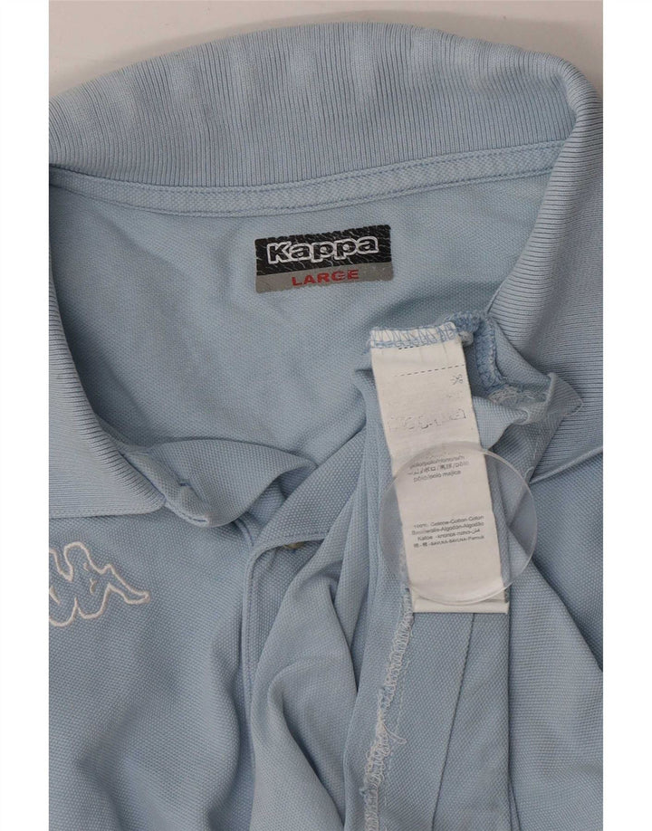 Polo Kappa Uomo Large Blu In Cotone