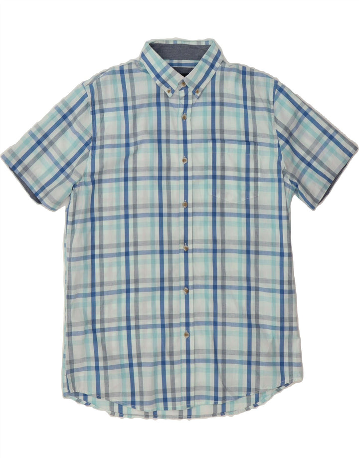 LEE Mens Regular Fit Short Sleeve Shirt Medium Blue Check Cotton Vintage Lee and Second-Hand Lee from Messina Hembry 