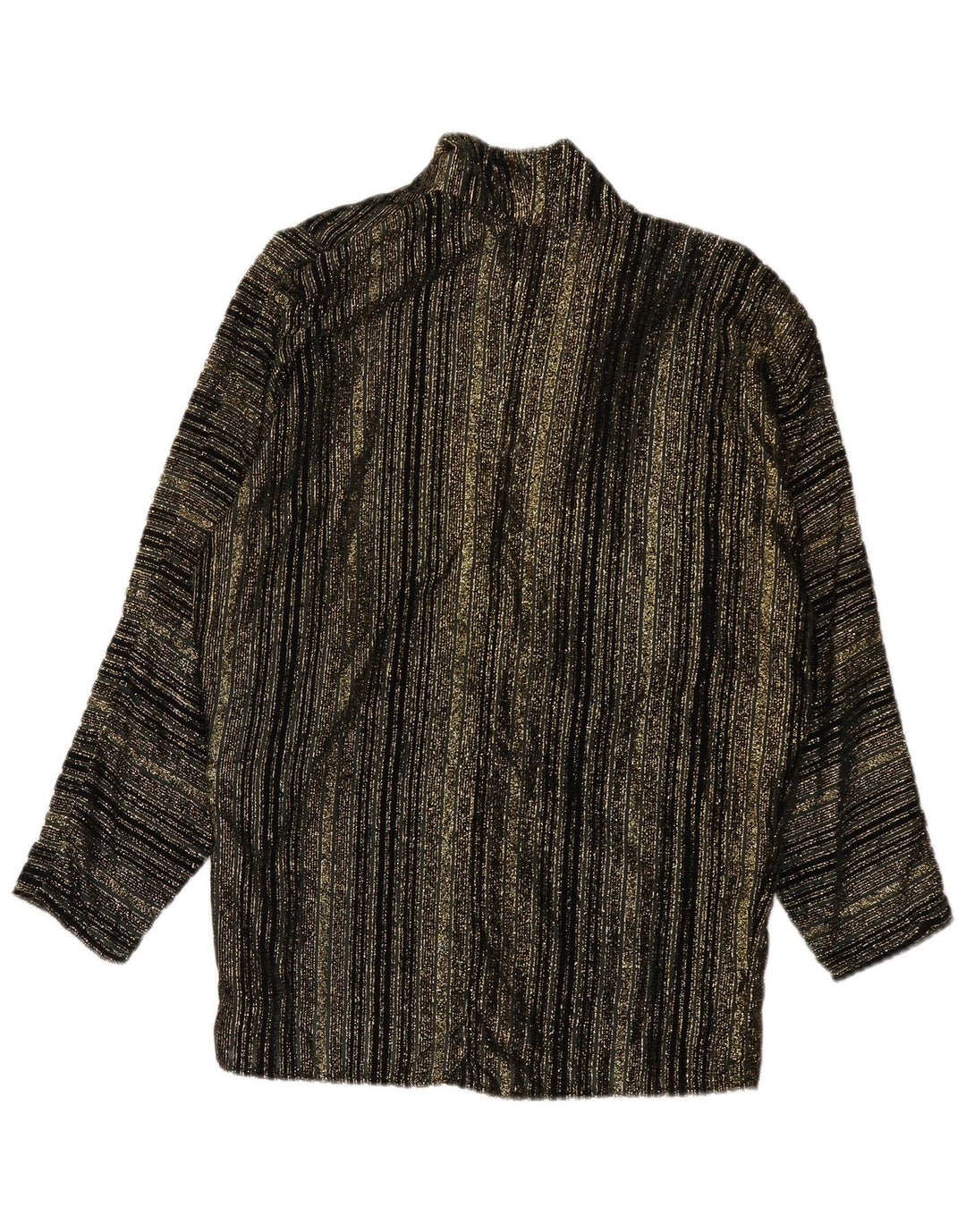 Giacca blazer vintage da donna a 1 bottone UK 16 grande a righe nere