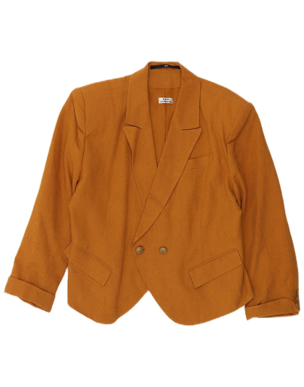 Giacca blazer doppiopetto da donna nuovo arrivo UK 14 Lana beige medio