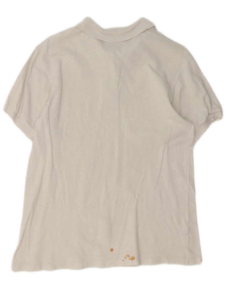 Polo da donna Lacoste taglia 46 XL in cotone bianco
