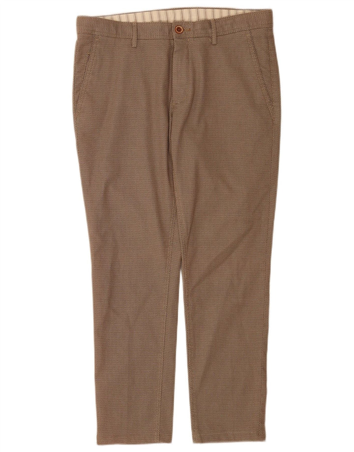 Pantaloni chino da uomo Massimo Dutti EU 40 medio W31 L27 marrone geometrico
