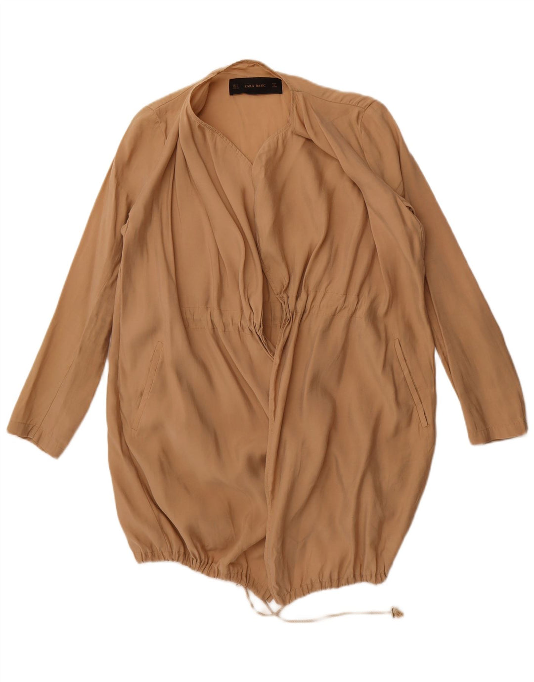 Cappotto Zara Donna UK 10 Small Beige Modal