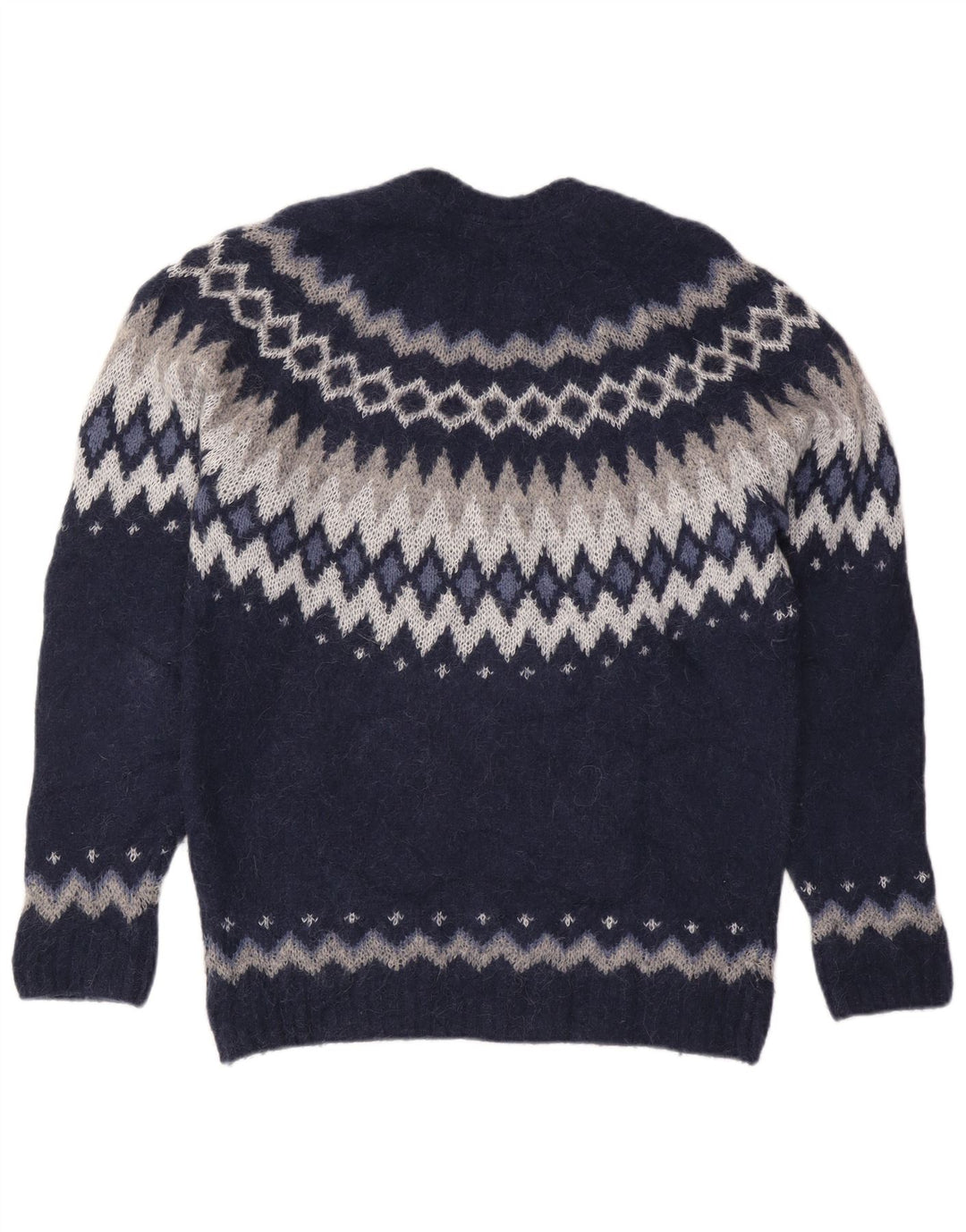 Maglione maglione girocollo da donna Massimo Dutti UK 16 grande blu navy