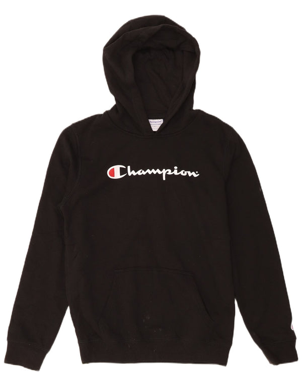 Maglione con cappuccio grafico da ragazzo Champion 13-14 anni in cotone nero