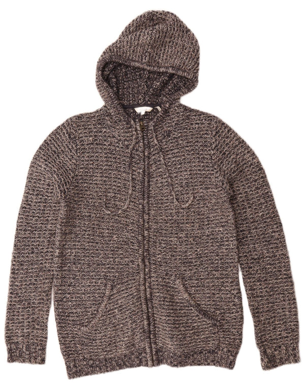 Maglione cardigan con cappuccio oversize da donna Fat Face UK 12 Grigio medio chiazzato