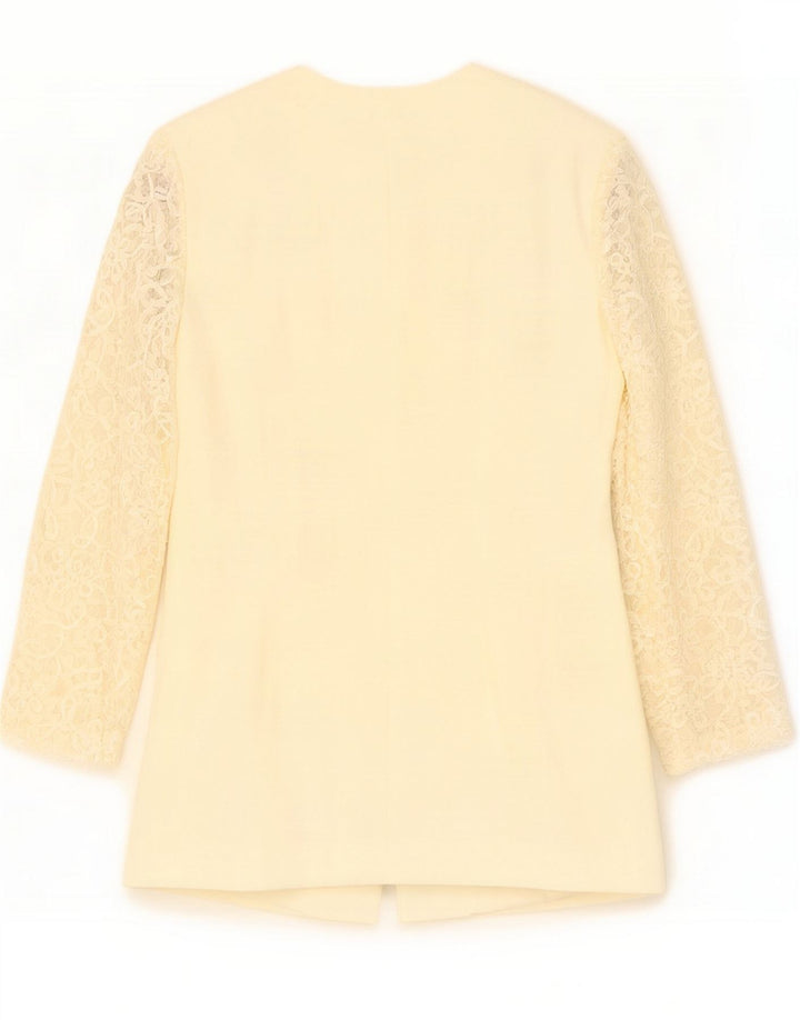 Giacca Blazer Donna Rebecca IT 42 Poliestere Beige Medio