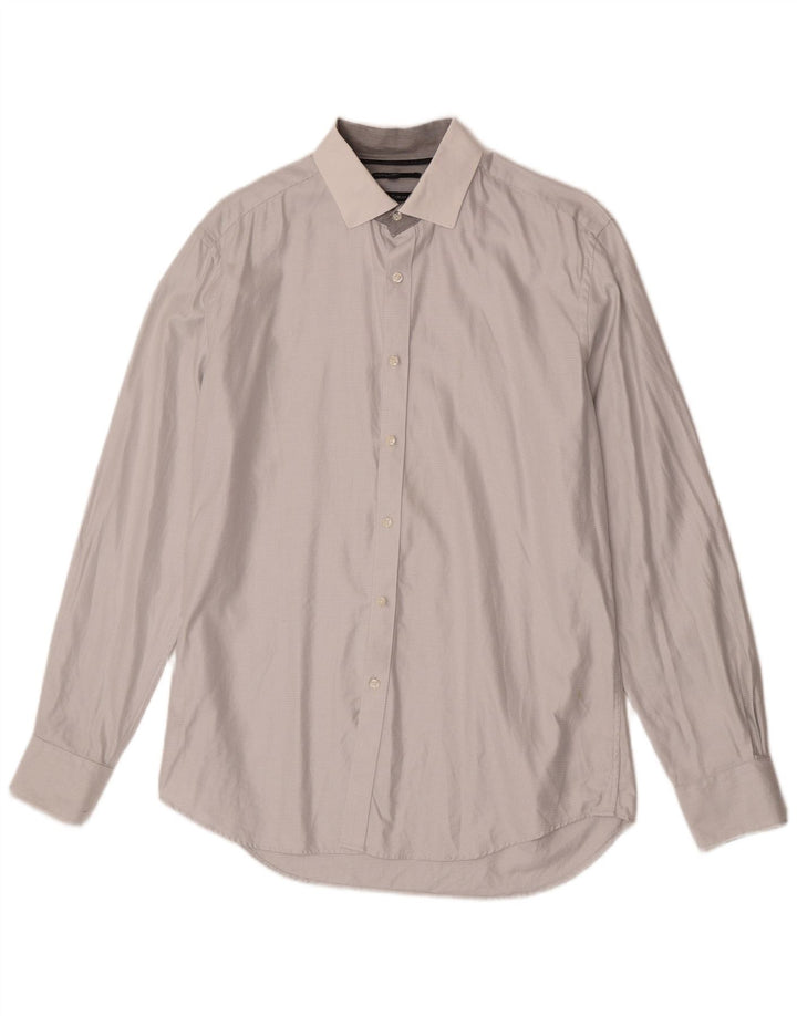Camicia autografa da uomo Marks & Spencer taglia 41 cotone grigio medio