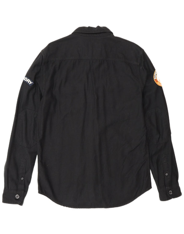 Camicia militare da uomo Superdry Large in cotone nero