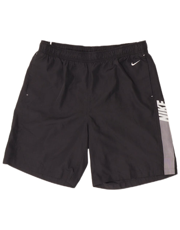 Nike Pantaloncini sportivi grafici da uomo XL Nero Colourblock poliestere sportivo