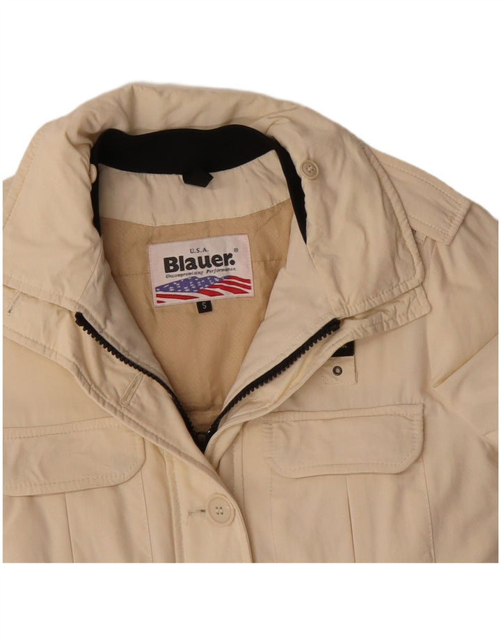 Giacca militare oversize da donna Blauer UK 10 piccola Beige