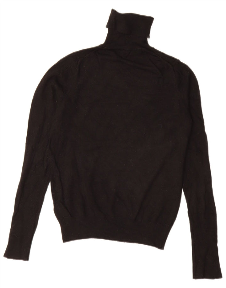 Maglione maglione collo alto da donna Zara UK 10 piccolo nero