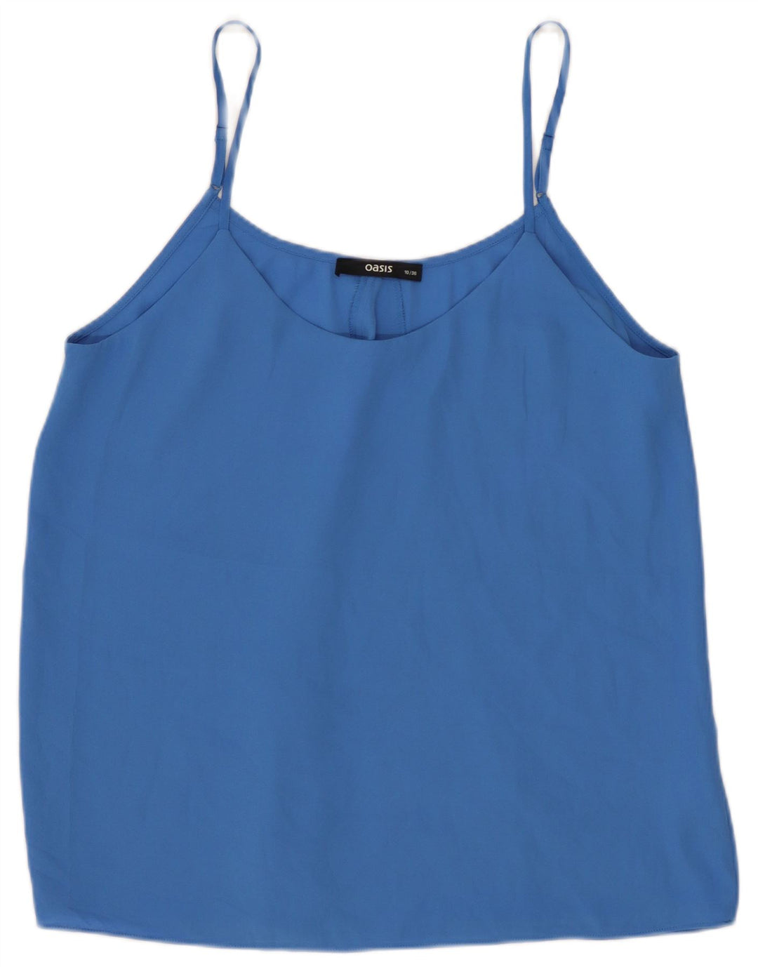 Canottiera corta da donna Oasis UK 10 piccola blu poliestere