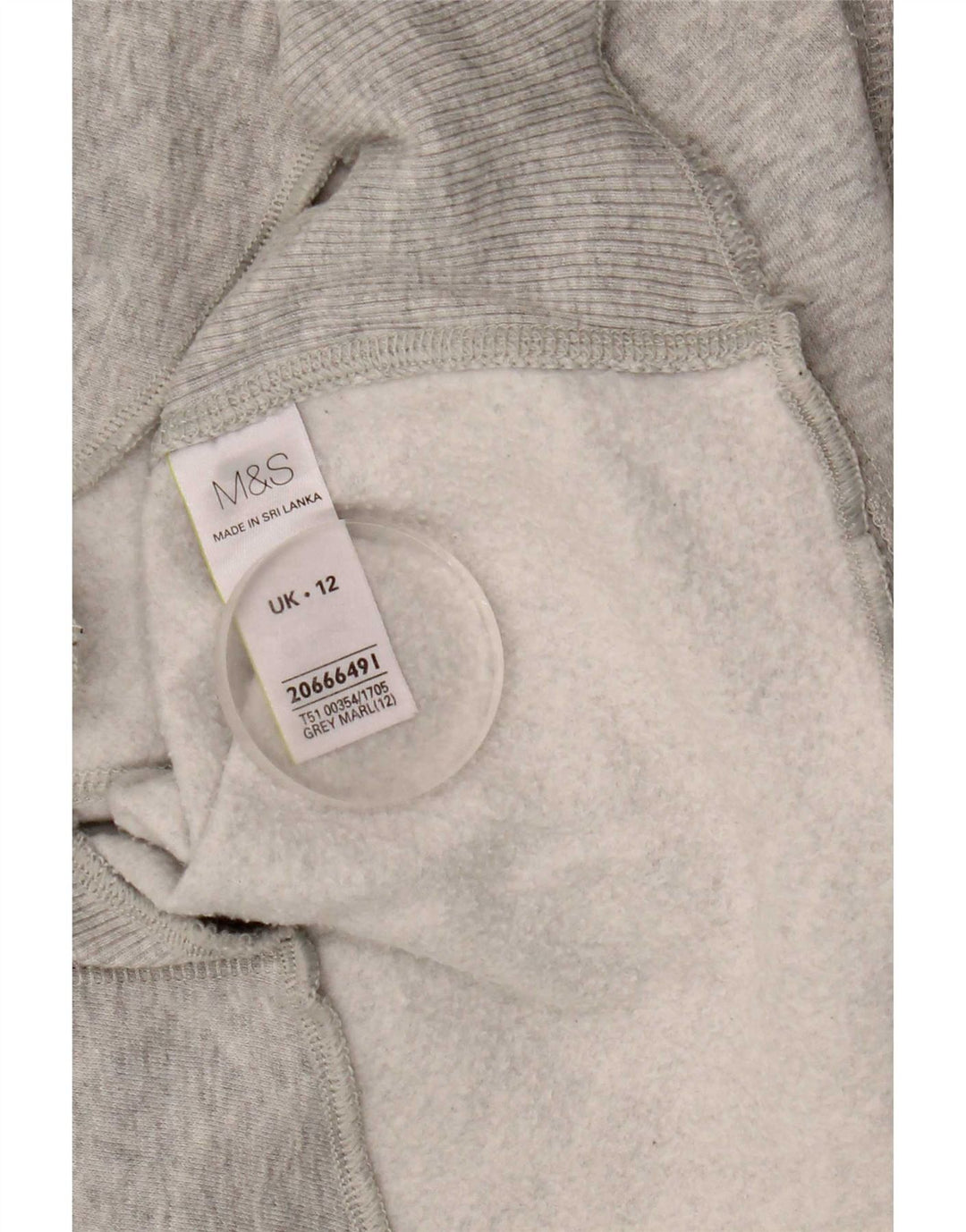 Maglione con cappuccio da donna Marks & Spencer UK 12 Cotone grigio medio