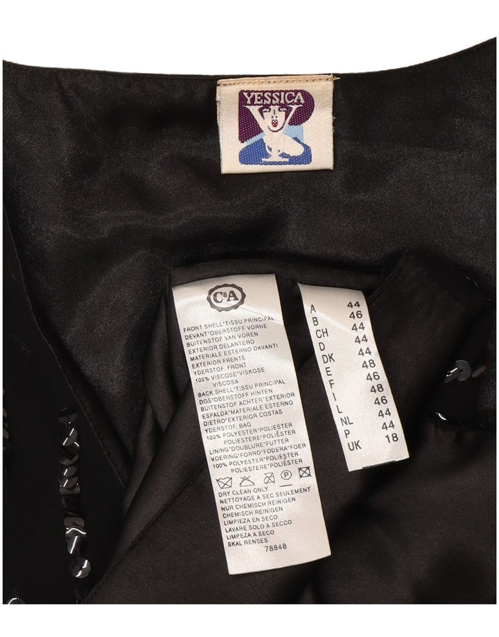 Gilet da donna Yessica UK 18 XL Poliestere geometrico nero