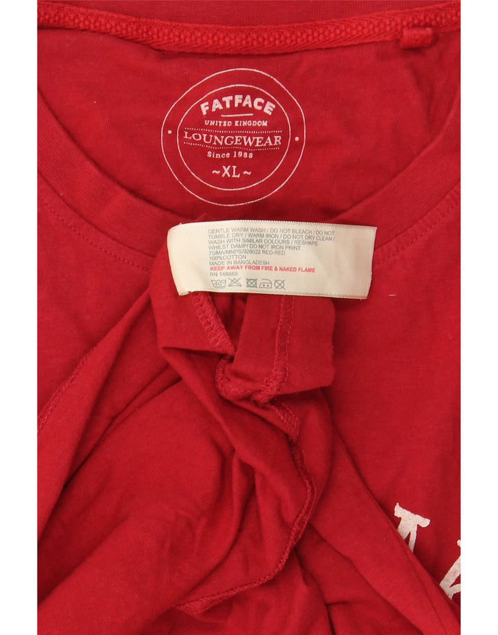 T-shirt grafica da uomo Fat Face Top XL in cotone rosso