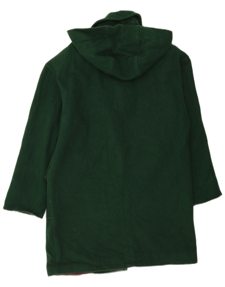 Montgomery oversize con cappuccio da donna TALBOTS US 8 lana verde medio