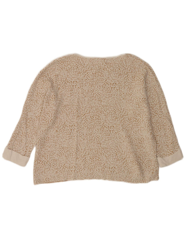 Massimo Dutti Maglione da donna con scollo a barchetta UK 14 Beige medio floreale