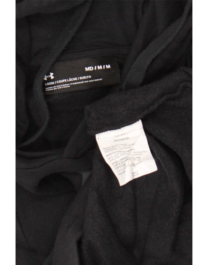 Felpa con cappuccio grafica da uomo Under Armour, cotone nero medio