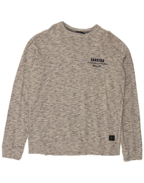 Maglia da uomo GAASTRA a maniche lunghe 3XL cotone chiazzato grigio