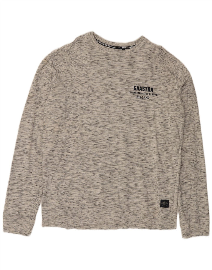 Maglia da uomo GAASTRA a maniche lunghe 3XL cotone chiazzato grigio