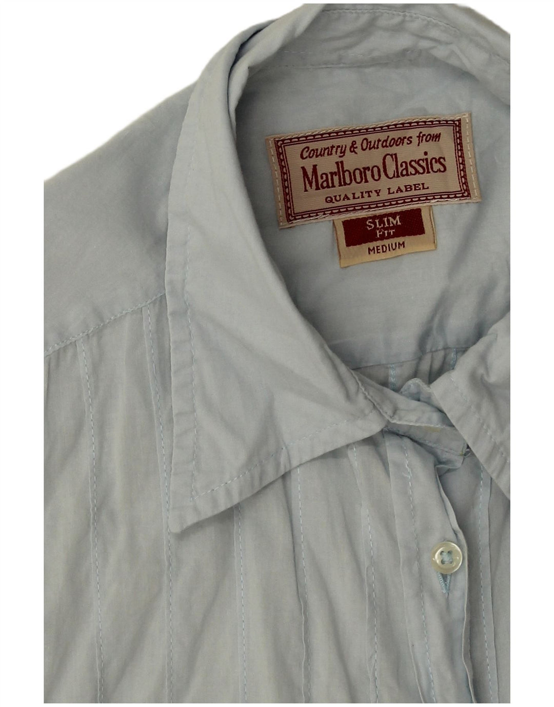 Camicia slim fit senza maniche da donna Marlboro Classics UK 14 Blu medio